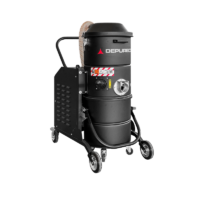 Depureco TB UP 3 compact three-phase industrial vacuum with continuous-duty blower, manual filter shaker, and detachable collection bin.