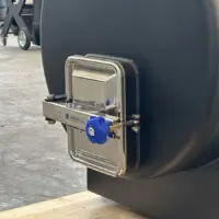 RAM OIL 280 MP collection tank inspection hatch with stainless steel cover and locking knob.