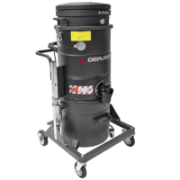 Depureco M100 JC mobile industrial vacuum with JetClean filter cleaning and removable collection container.