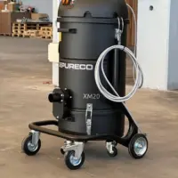 Front-side view of the Depureco XM20 JC mobile industrial vacuum with suction inlet and JetClean system.
