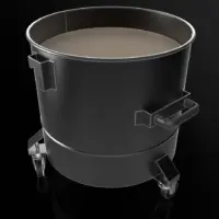 Depureco AC 100 Z2-22 with the removable collection container detached beneath the filtration chamber.