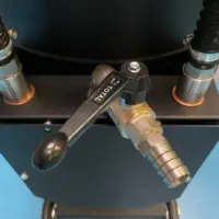 Manual ball valve and hose-barb outlet on the Depureco WD AIR industrial vacuum.