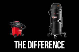 The difference between shop vacs and industrial vacuums