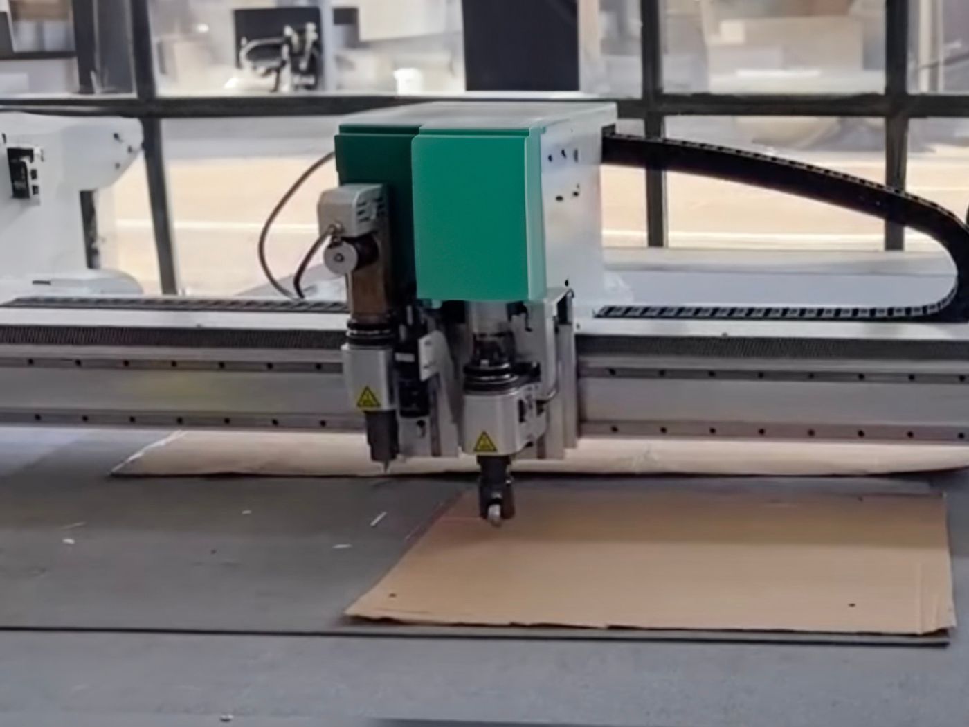 Paper and cardboard trim from a digital cutting table