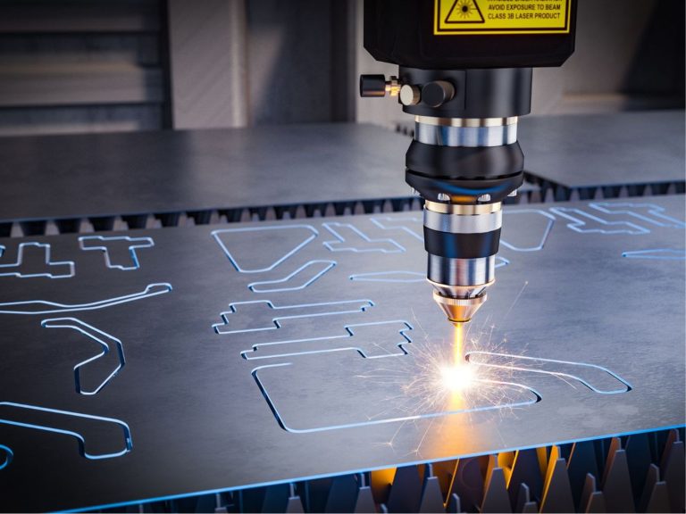 Metal laminate chips produced by CNC cutting