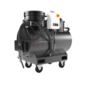 Depureco RAM 280 MP vacuum pumping filtered coolant back while cleaning CNC tank