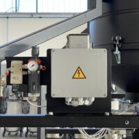 Pneumatic control system and electrical enclosure on Depureco big bag discharge pre-separator