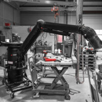 DF 22 with Extraction arm for source capture manufacturing and industrial dust collection