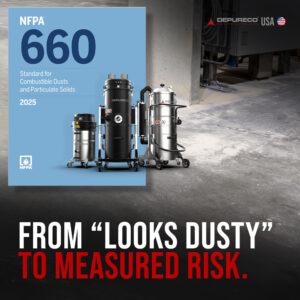 NFPA 660 combustible dust housekeeping review for industrial facilities