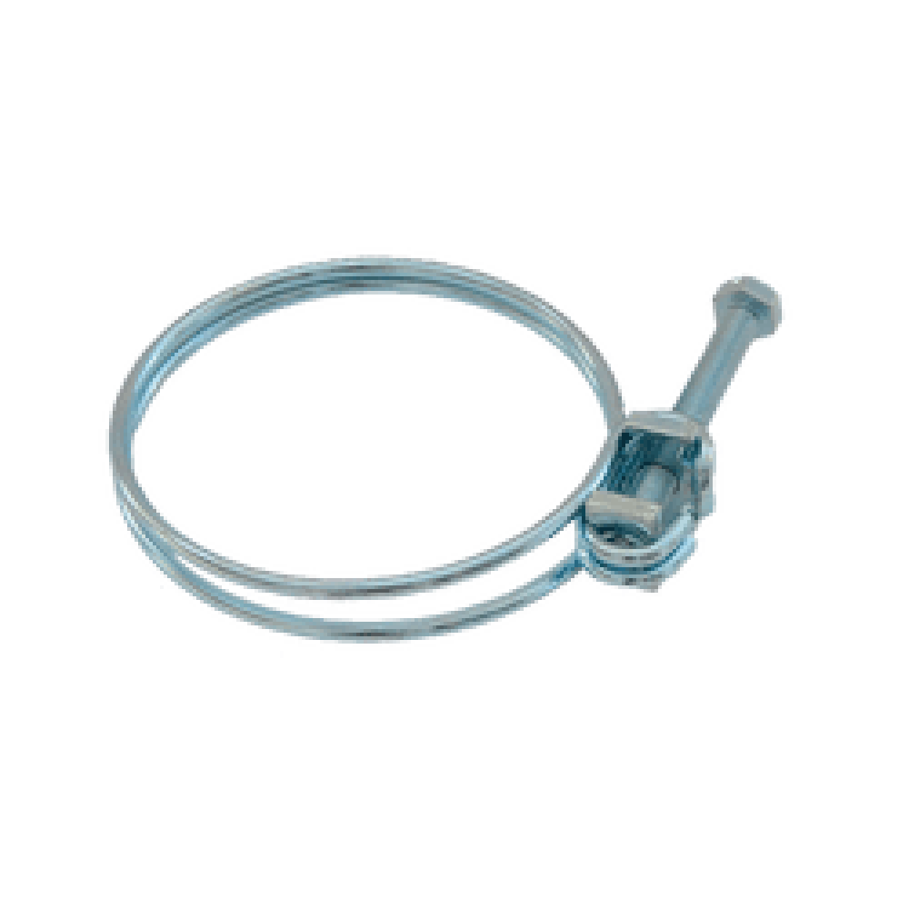 Galvanized Metal Clamps — Secure Hose Connections | Depureco Galvanized steel hose clamp with screw tightener for securing vacuum hoses and cuffs.