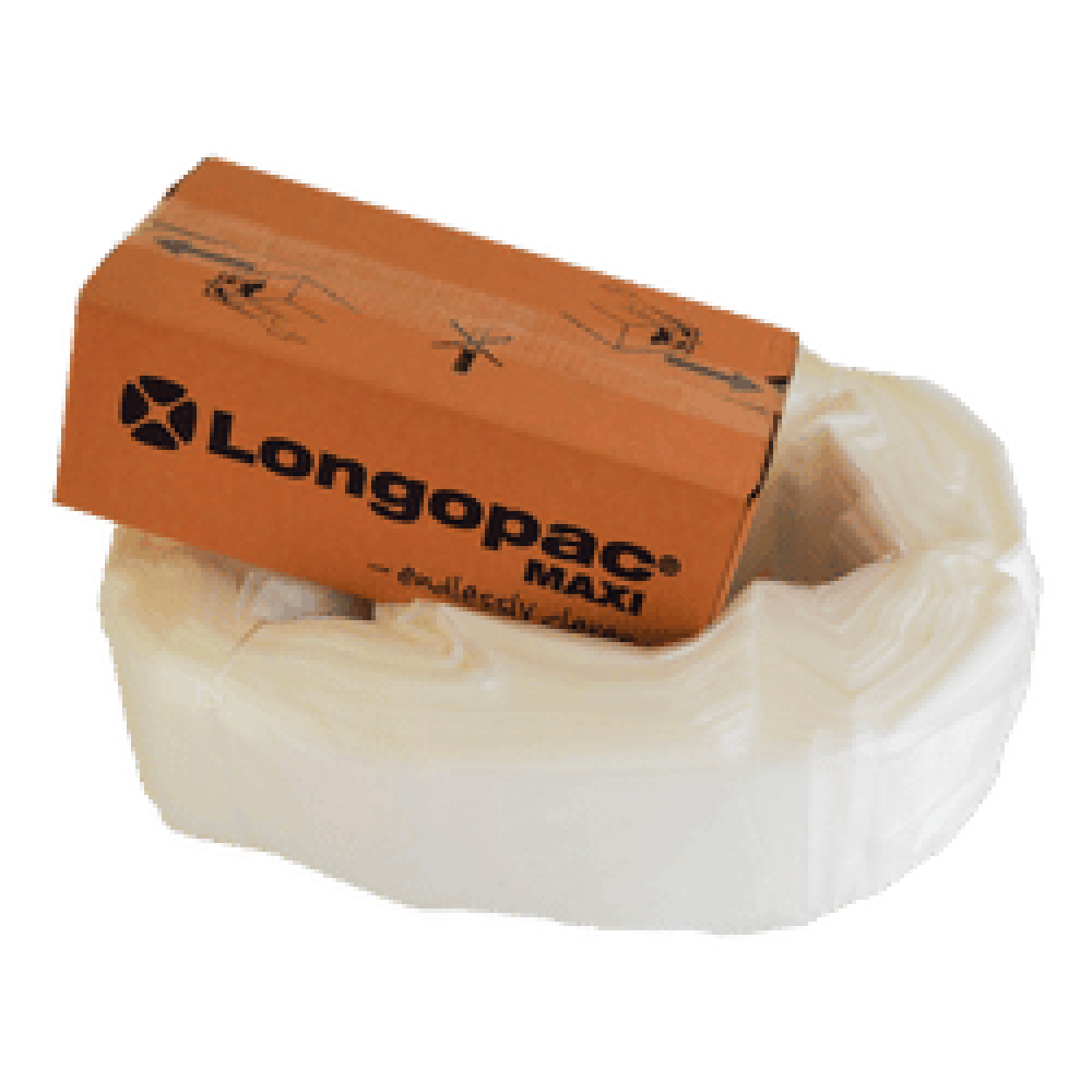 Longopac® Endless Bag Rolls (4-Pack) — Continuous Liner | Depureco Box of Longopac® endless bag with four clear continuous-liner rolls for industrial vacuum collection.