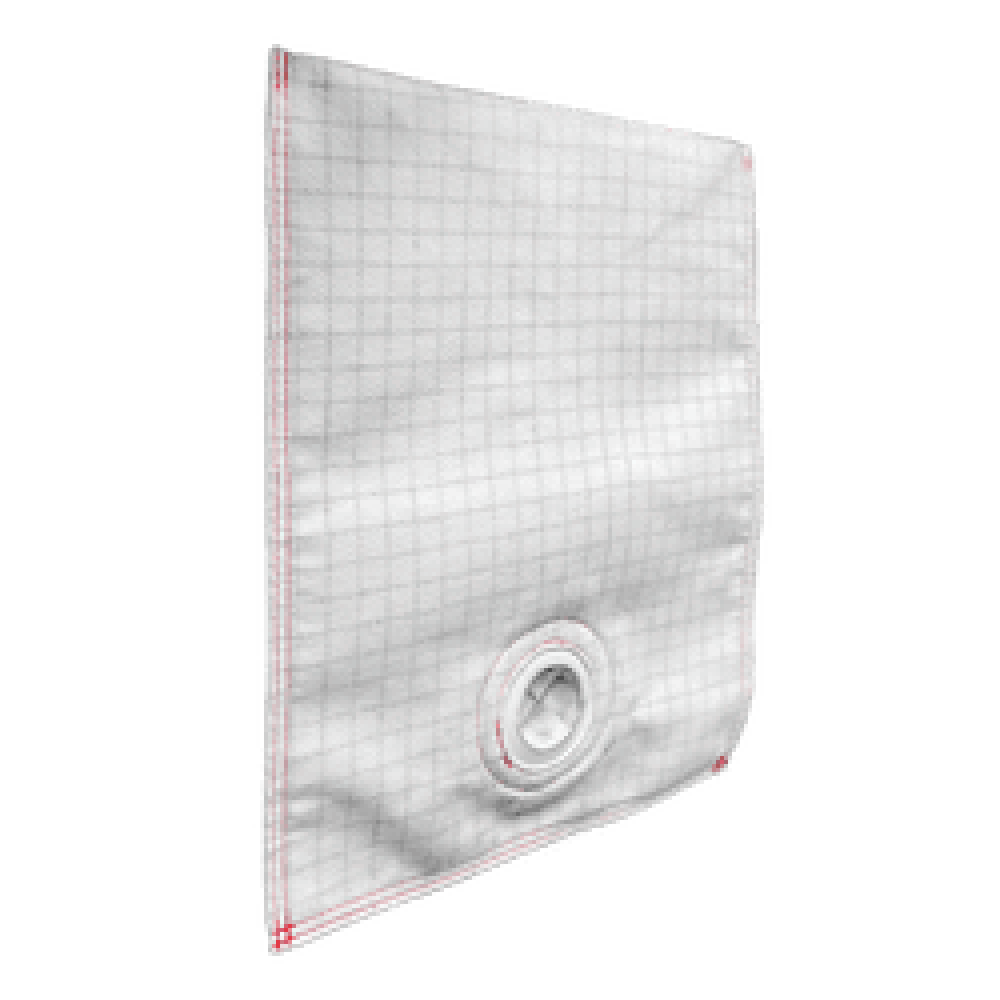 Class M Filtering Bag — Fine Dust Collection | Depureco Class M filter bag with grid-reinforced media and round inlet collar for industrial vacuums.