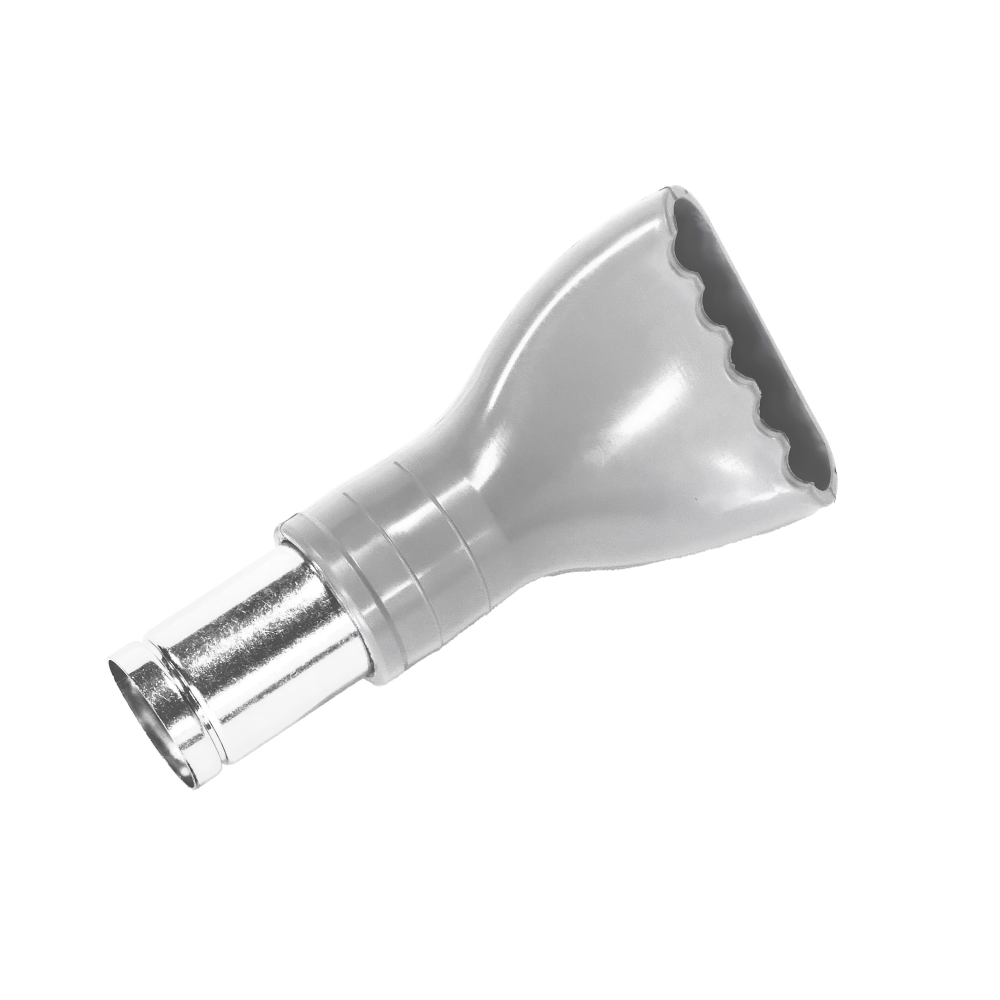 Sweeper Nozzle with Connection — Wide Pickup Head | Depureco Sweeper vacuum nozzle with hose connection and flared mouth for wide pickup.