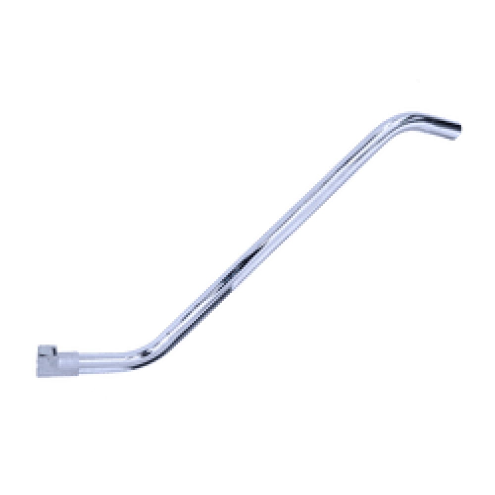 Double-Bend Wand for Floor Cleaning — Ergonomic Reach | Depureco Stainless double-bend (S-bend) vacuum wand for floor cleaning; angled tube with tool connection.