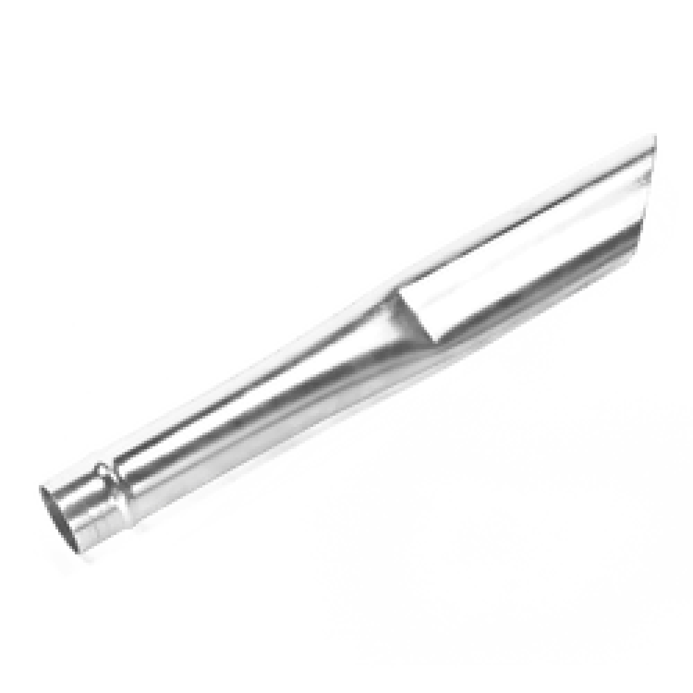 Antistatic Flat Pipe Nozzle — Narrow Crevice Pickup | Depureco Antistatic flat pipe vacuum nozzle with tapered mouth and metal body for tight gaps.
