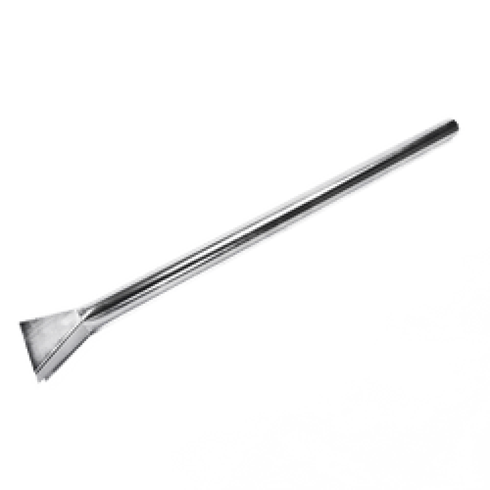 Scraping Pipe Nozzle — Dislodge & Vacuum in One Pass | Depureco Metal scraping pipe vacuum nozzle with long tube and flat scraper tip for dislodging stuck debris.